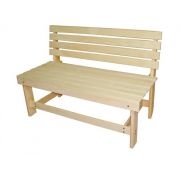 Скамья со спинкой 1,4м, осина