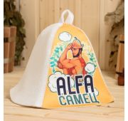 Шапка для бани «ALFA Самец» принт 10178971