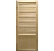Дверь для бани из вагонки с притвором  ДП 1/1 (1.9*0,7), осина